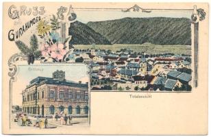 1915 Gura Humorului, Gurahumora, Gura Humora; Rathhaus / town hall. Saul Schieber Art Nouveau, floral