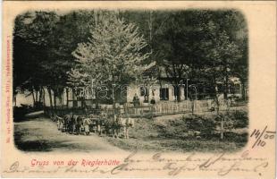 1900 Wien, Vienna, Bécs XIV. Gruss von der Rieglerhütte / restaurant