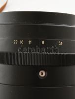 Carl Zeiss Jena Sonnar 4/300 objektív, . Sapkával, eredeti bőr tokban, jó állapotban