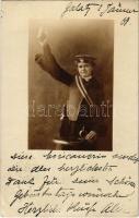 1908 Galati, Galatz; Studentica, female student. photo (EK)