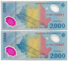 Románia 1999. 2000L (2x) "Napfogyatkozás" T:UNC Romania 1999. 2000 Lei (2x) "Solar eclipse" C:UNC Krause#111