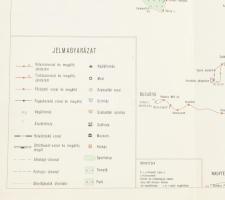 1966 Budapest villamos-, trolibusz-, fogaskerekű és földalatti vasút vonalhálózati térképe. Hajtott,...