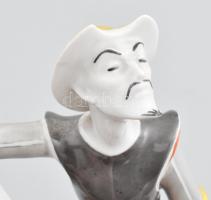 Drasche Don Quijote. terv Veress Miklós. Kézzel festett, jelzett, hibátlan 21 cm