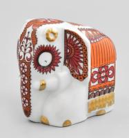 Sri Lanka porcelán elefánt. Matricás, jelzett, hibátlan 9 cm