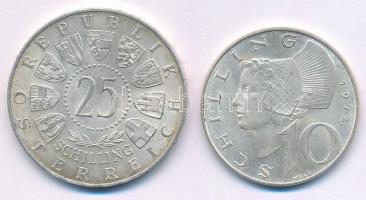 Ausztria 1958. 25Sch Ag "Carl Auer v. Welsbach" + 1972. 10Sch Ag T:XF
Austria 1958. 25 Sc...