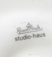 Rosenthal porcelán elefánt. Fehér biszkvit, jelzett, hibátlan 9 cm