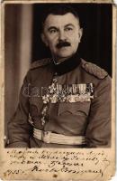 1935 Jugoszláv magas rangú katonatiszt érdemkereszt kitüntetésekkel / Yugoslavian high-ranking military officer with merit cross decorations (Order of the Yugoslav Crown). photo (b)