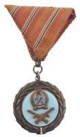 1954. "Szolgálati Érdemérem" zománcozott, ezüstözött bronz kitüntetés mellszalagon T:XF kissé viseltes szalag 1954. "Meritorious Service Medal" with enamelled, silver plated bronze decoration with ribbon C:XF slightly worn ribbon NMK 617.