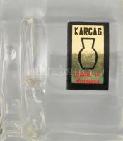 2 db Karcag Berekfürdő pisztoly formájú üveg formába préselt. Jelzett 22 cm, 250ml