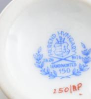 3 db Herendi porcelán Apponyi mintás só-, borsszóró, Kézzel festett, jelzett, hibátlan 6 cm