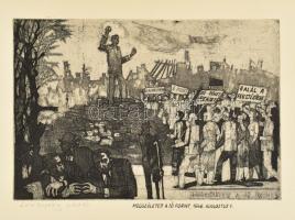 10 db szocreál témájú grafika, klf alkotók: Gy. Molnár István, Raszler Károly, Lenkey Zoltán, Barczi...