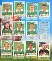 Panini France 98 World Cup, Foci vb matrica-gyűjtőalbum, sok beragasztott matricával (majdnem teljes...