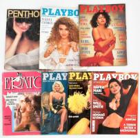 1978-2002 Vegyes erotikus újságok (Playboy, Erato, Penthouse), 7 db