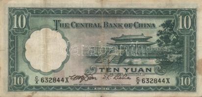 Kína 1910-40-es évek 3db klf bankjegy T:II+,II,III