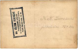1927 Kiskundorozsma, K.K. Dorozsma focistái, sport. Özv. Sólyom Ferenczné fényképészeti műterme / Hu...