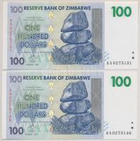 Zimbabwe 2007. 100D (2x) T:UNC Zimbabwe 2007. 100 Dollars (2x) C:UNC