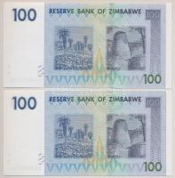 Zimbabwe 2007. 100D (2x) T:UNC
Zimbabwe 2007. 100 Dollars (2x) C:UNC