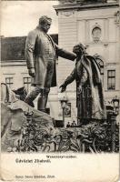 Zilah, Zalau; Wesselényi szobor. Seres Samu kiadása / statue, monument (lyukak / pinholes)