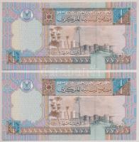 Líbia DN (2002) 1/4D (2x) sorszámkövetők T:UNC
Lybia ND (2002) 1/4 Dinar (2x) consecutive serials C...