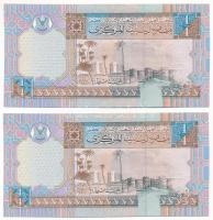 Líbia DN (2002) 1/4D (2x) sorszámkövetők T:UNC
Lybia ND (2002) 1/4 Dinar (2x) consecutive serials C...