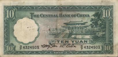 Kína 1910-40-es évek 4db klf bankjegy T:II+,II,II/III,III