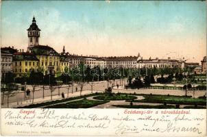 1906 Szeged, Széchenyi tér a városházával, Kiadja Endrényi Imre (fl)