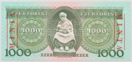1993. 1000Ft "MINTA" perforációval és felülnyomással, "D 00000208" sorszámmal T:...