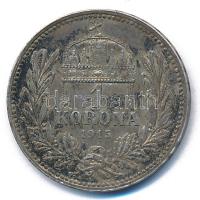 1915KB 1K Ag "Ferenc József" T:AU patina Adamo K5.1