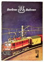 1976-1977 Berliner-TT-Bahnen vasútmodell-katalógus, színes képekkel illusztrált, német és magyar nyelvű, sérült borítóval, 44 p.