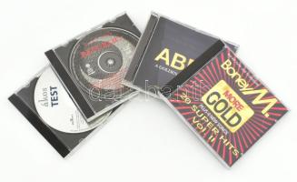 Vegyes CD-tétel: Ákos - Test + Republic - Tüzet viszek + ABBA - A Golden Celebration + Boney M - More Gold - 20 Super Hits Vol.II. VG