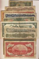 Kína 1910-40-es évek 14db klf bankjegy T:vegyes