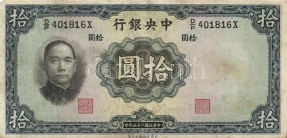 Kína 1910-40-es évek 5db klf bankjegy T:vegyes