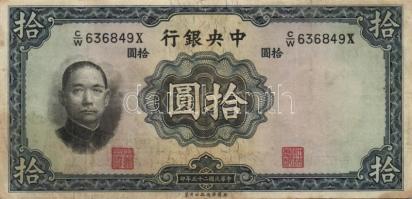Kína 1910-40-es évek 5db klf bankjegy T:vegyes