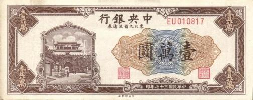 Kína 1910-40-es évek 5db klf bankjegy T:vegyes