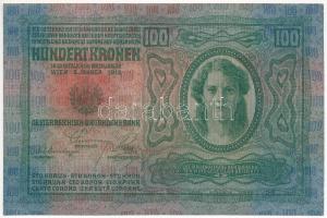 1912. 100K piros "MAGYARORSZÁG" felülbélyegzéssel, "2386 66813" sorszámmal T:UNC...