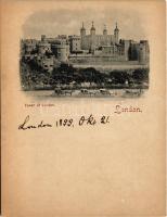 ~1899 (Vorläufer) London, Tower of London - mini card (9 x 11,5 cm)