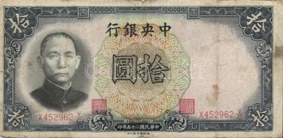 Kína 1910-40-es évek 5db klf bankjegy T:vegyes