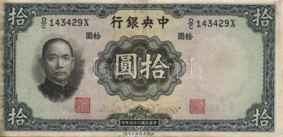 Kína 1910-40-es évek 5db klf bankjegy T:vegyes