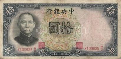 Kína 1910-40-es évek 5db klf bankjegy T:vegyes