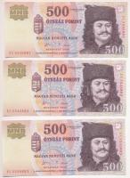2006. 500Ft (3x) "A forradalom 50. évfordulója 1956. október 23." sorszámkövetők "EC" T:UNC,AU Adamo F54EE