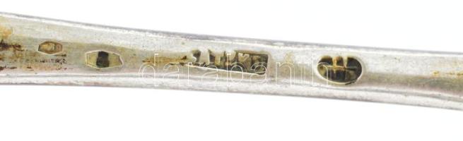 Ezüst (Ag) fagylaltos kanál készlet 6 db 156 g jelzett Latzko