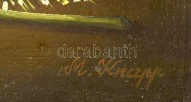 M. Knapp jelzéssel: Csendélet. Olaj, fa. Dekoratív fakeretben. 33x21,5 cm