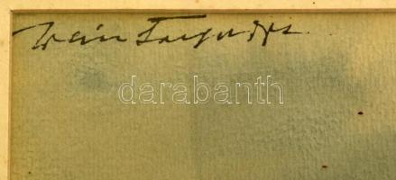 Weintrager Adolf (1927-1987): Eperfák télen. Akvarell, papír. Jelzés nélkül. Hátoldalán Képcsarnok V...