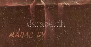 Kádas Gy. jelzéssel (Kádas Gyula?): Csendélet. Olaj, fa. Dekoratív fakeretben. 20x15 cm