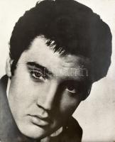 cca 1970 Elvis Presley portré nyomat, 1970 körül, papír, kartonra kasírozva, kissé sérült, 59x49 cm