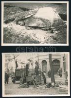 1956 Budapest, a forradalom alatt készült felvételek: szovjet harckocsik, felborult HÉV(?) szerelvén...