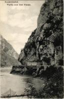 1917 Orsova, Kazán-szoros. Hutterer G. kiadása / Partie aus dem Kasan / Cazane / gorge (EK)