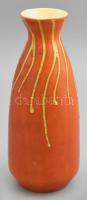 Tófej kerámia váza, ritkább mintázattal, jelzéssel, kis kopással, m: 24 cm