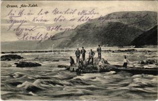 Ada Kaleh (Orsova), emberek a dunai zátonyon / people on the Danube reef