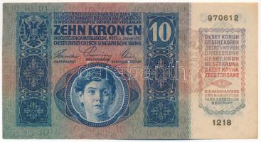 1915. 10K piros "MAGYARORSZÁG" felülbélyegzéssel T:AU,XF hajtatlan
Adamo K11